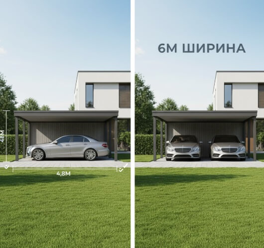 Розмір навісу для автомобіля